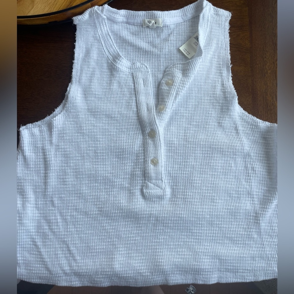 Aerie white crop tank